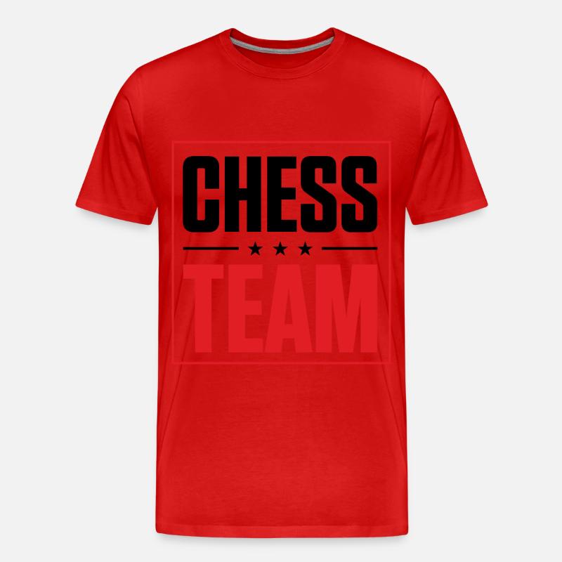Chess Team - Männer Premium Bio T-Shirt - Rot