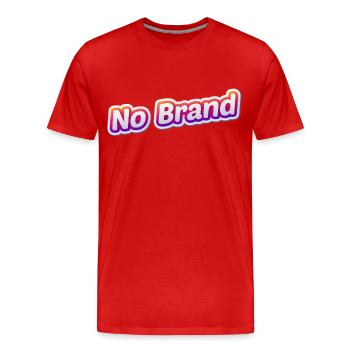 Pas de style d’autocollant de marque - T-shirt bio Premium Homme - rouge - Devant - Damien (186cm)