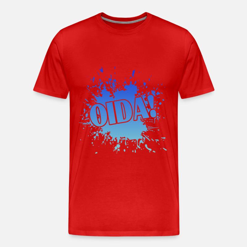 Oida - Männer Premium Bio T-Shirt - Rot