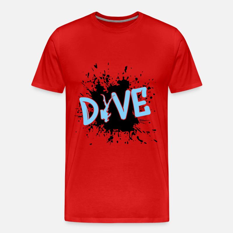 tauchen diving dive - Männer Premium Bio T-Shirt - Rot
