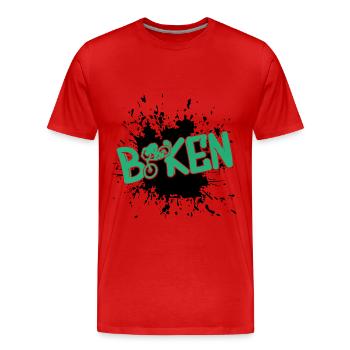biken - Männer Premium Bio T-Shirt - Rot - Vorne - Damien (186cm)