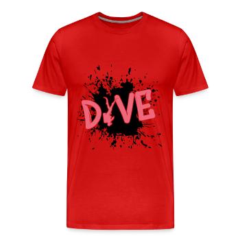 tauchen, diving, taucher, apnoe - Männer Premium Bio T-Shirt - Rot - Vorne - Damien (186cm)