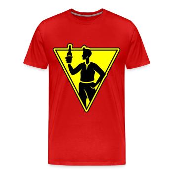 Bier Trinken - Männer Premium Bio T-Shirt - Rot - Vorne - Damien (186cm)