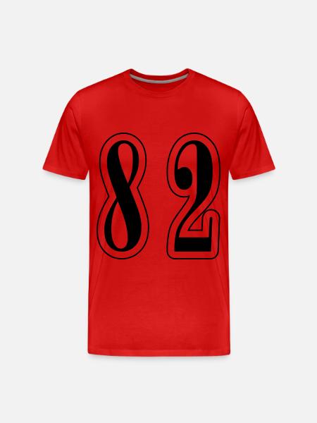 82 Number Symbol - Men's Premium Organic T-Shirt - red