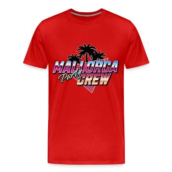 Mallorca Party Crew - T-shirt bio Premium Homme - rouge - Devant - Damien (186cm)