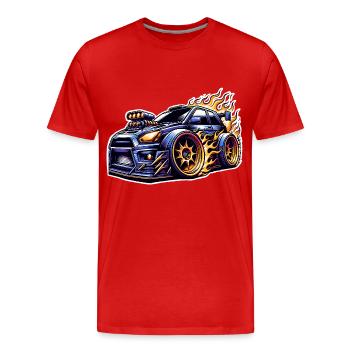 Voiture de sport tuning voiture - T-shirt bio Premium Homme - rouge - Devant - Damien (186cm)