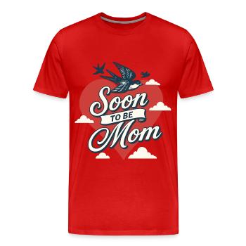 Soon To Be Mom - Men's Premium Organic T-Shirt - red - Front - Damien (186cm)