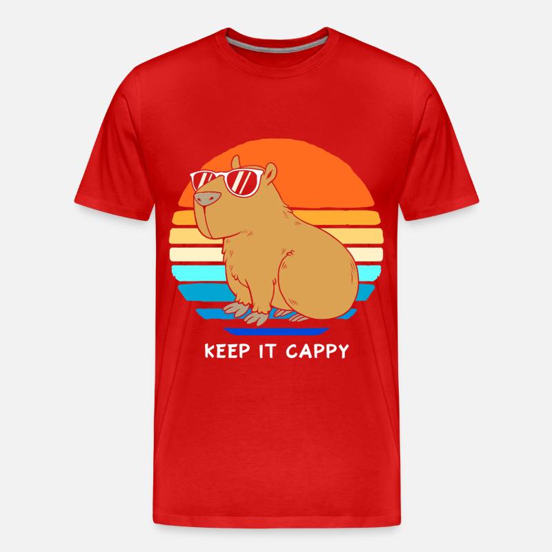 Capybara Capibara - Männer Premium Bio T-Shirt - Rot