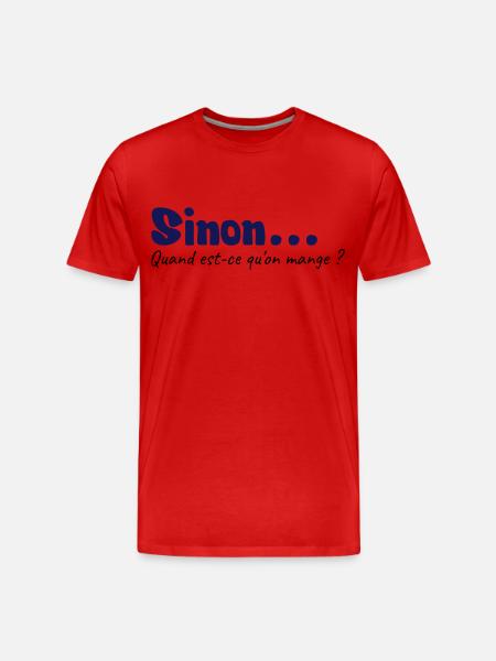 Quand est ce qu'on mange - Men's Premium Organic T-Shirt - red