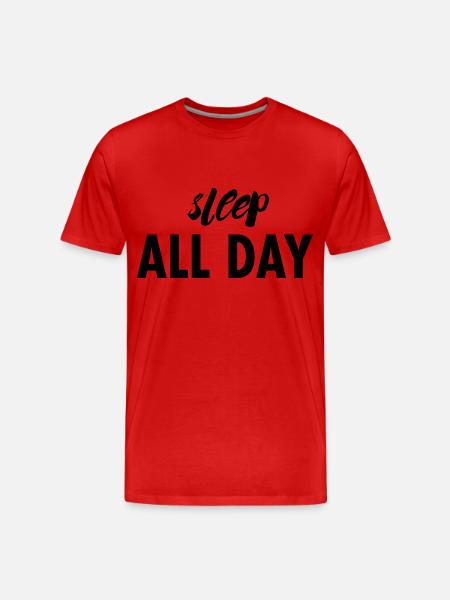SLEEP ALL DAY - T-shirt bio Premium Homme - rouge
