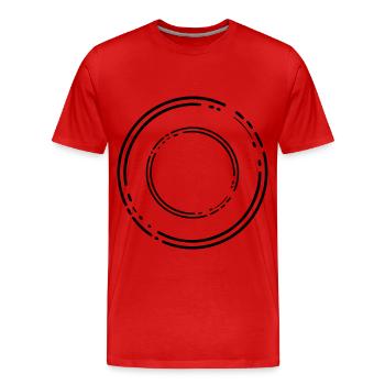 Conception de cercle - T-shirt bio Premium Homme - rouge - Devant - Damien (186cm)