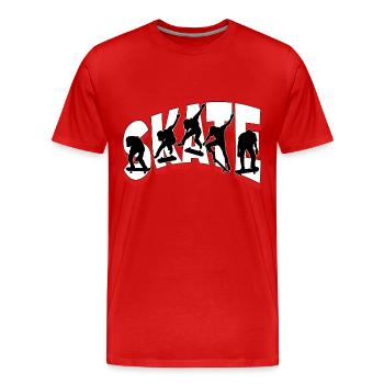 Skateboarding Skate Skater Skateboard Sk8 Trick - Men's Premium Organic T-Shirt - red - Front - Damien (186cm)