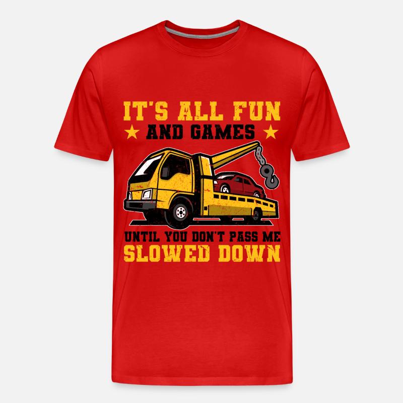 Abschleppwagen | Abschlepper Auto Panne Geschenke - Männer Premium Bio T-Shirt - Rot
