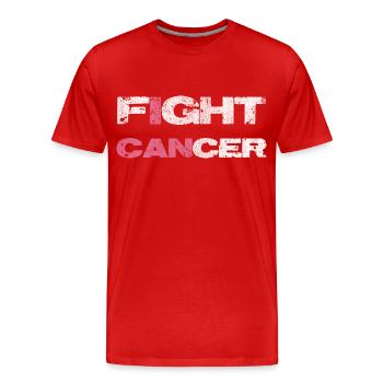Fight cancer. Breast cancer awareness. - Men's Premium Organic T-Shirt - red - Front - Damien (186cm)