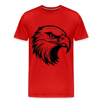 Eagle Head - Men's Premium Organic T-Shirt - red - Front - Damien (186cm)