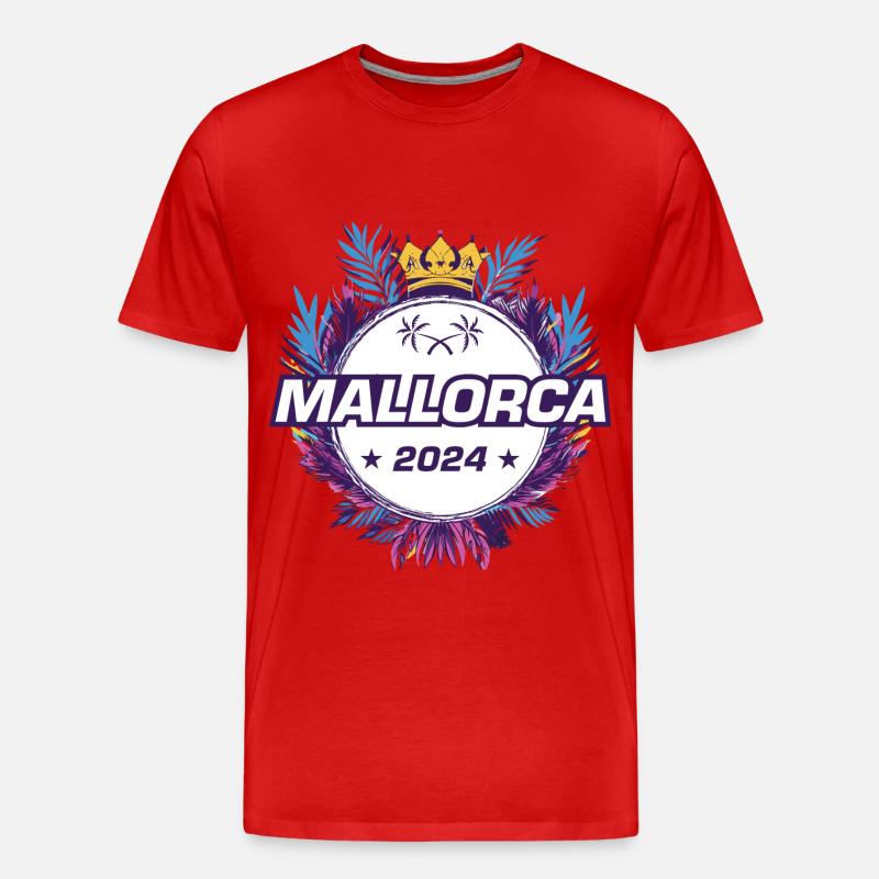 Mallorca 2024 - Männer Premium Bio T-Shirt - Rot