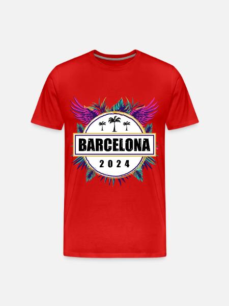 L’équipe de Barcelone 2024 - T-shirt bio Premium Homme - rouge