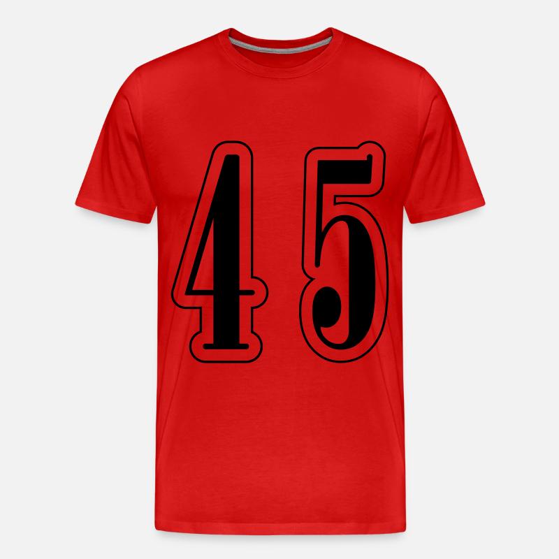 45 Symbole numérique - T-shirt bio Premium Homme - rouge