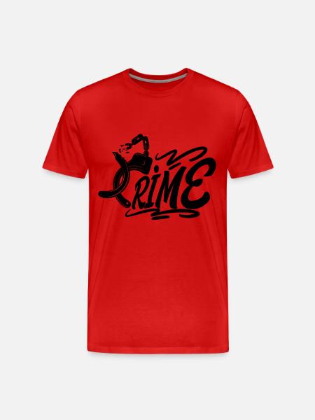 Crime - Men's Premium Organic T-Shirt - red
