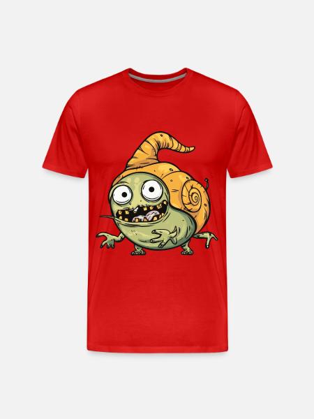 Snail Halloween Comic Funny - Men's Premium Organic T-Shirt - red