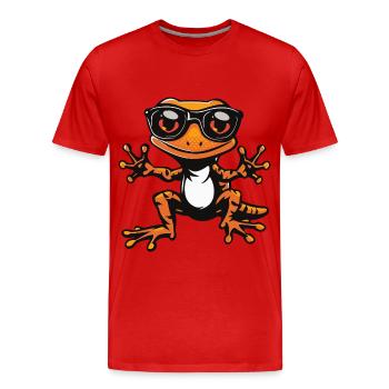 Echse Gecko - Männer Premium Bio T-Shirt - Rot - Vorne - Damien (186cm)