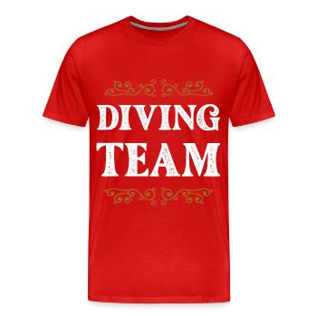 Diving Crew - Männer Premium Bio T-Shirt - Rot - Vorne - Damien (186cm)