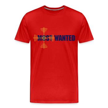 most wanted - Männer Premium Bio T-Shirt - Rot - Vorne - Damien (186cm)