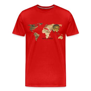 CARTE DU MONDE - T-shirt bio Premium Homme - rouge - Devant - Damien (186cm)