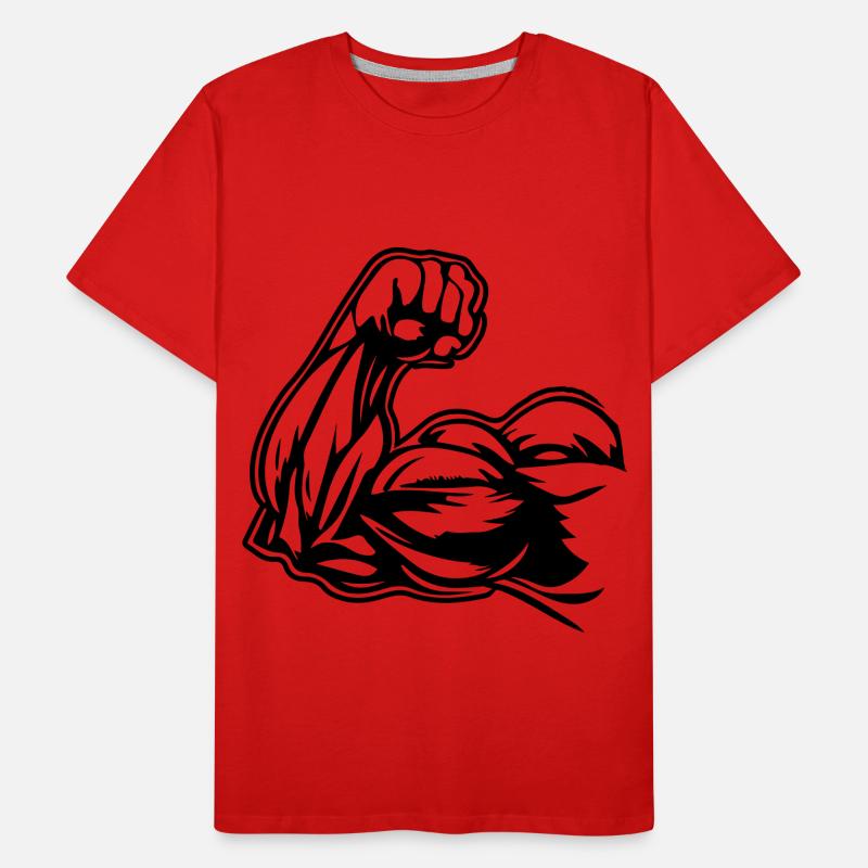 Muscles du bras biceps T-shirt bio Premium Homme