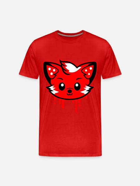 Fox Head Comic Cute - Men's Premium Organic T-Shirt - red
