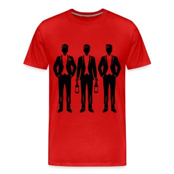 Groom Team - Men's Premium Organic T-Shirt - red - Front - Damien (186cm)