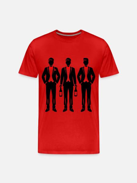 Groom Team - Men's Premium Organic T-Shirt - red