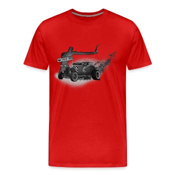 Hot Rod Sumpf Brüder - Männer Premium Bio T-Shirt - Rot - Vorne - Damien (186cm)