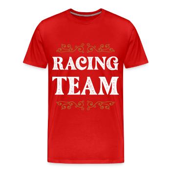 Racing Crew - Männer Premium Bio T-Shirt - Rot - Vorne - Damien (186cm)