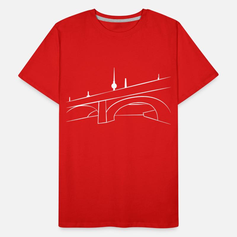Urban Sketch Spreebrücke w T-shirt bio Premium Homme