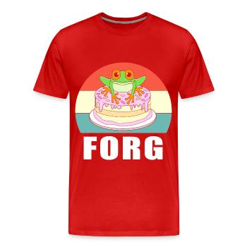 Frog Tree Frog - Men's Premium Organic T-Shirt - red - Front - Damien (186cm)