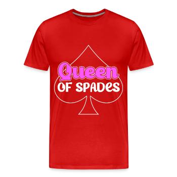 Spades of Spades Playing Card Card Game - Men's Premium Organic T-Shirt - red - Front - Damien (186cm)