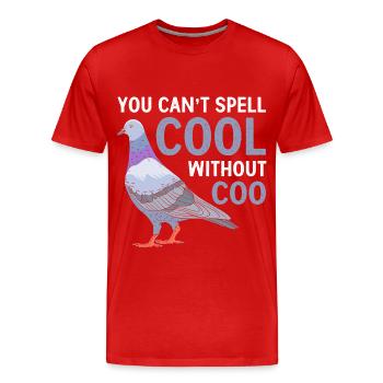 Pigeon Race Pigeon Pigeons - T-shirt bio Premium Homme - rouge - Devant - Damien (186cm)