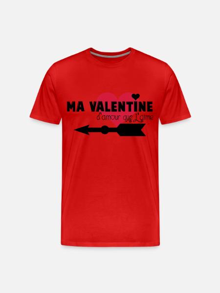 valentin-valentine F - T-shirt bio Premium Homme - rouge