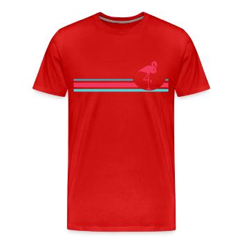 Flamingo - T-shirt bio Premium Homme - rouge - Devant - Damien (186cm)