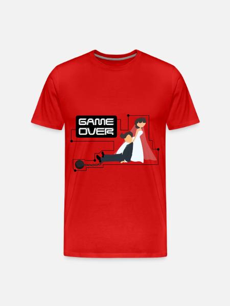 Junggesellenabschied Bachelor Game Over - Männer Premium Bio T-Shirt - Rot