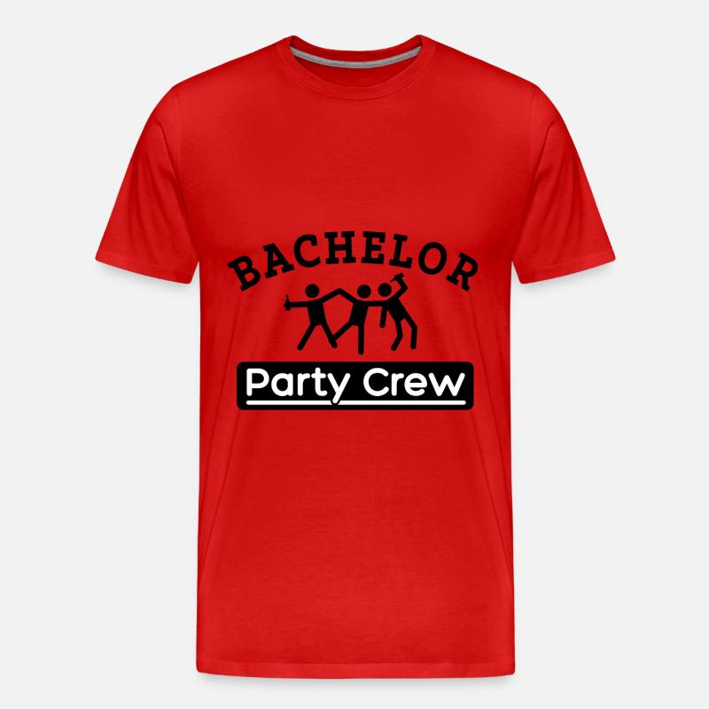 Junggesellenabschied Bachelor Party Crew - Männer Premium Bio T-Shirt - Rot
