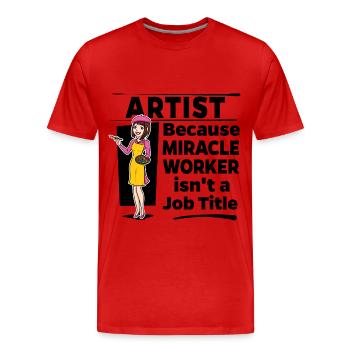 Artiste - Miracle Worker - T-shirt bio Premium Homme - rouge - Devant - Damien (186cm)