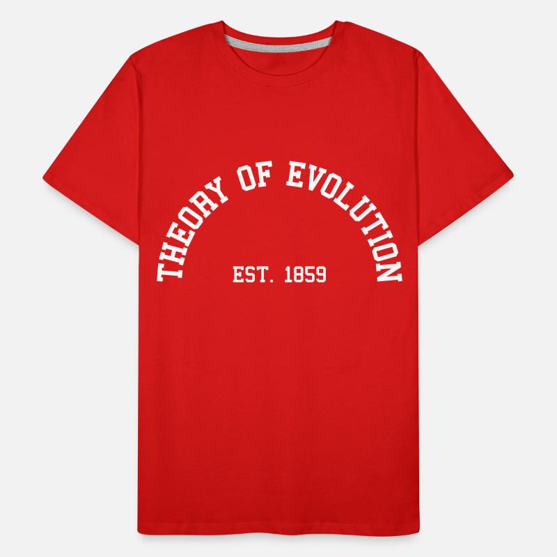 Théorie de l'Evolution - Est. 1859 (demi-cercle) T-shirt bio Premium Homme