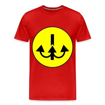 Angelhaken angler icon - Männer Premium Bio T-Shirt - Rot - Vorne - Damien (186cm)