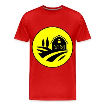 Cercle de récolte à la ferme - T-shirt bio Premium Homme - rouge - Devant - Damien (186cm)