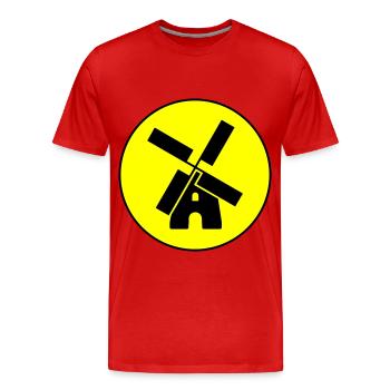 Cercle du moulin à vent - T-shirt bio Premium Homme - rouge - Devant - Damien (186cm)