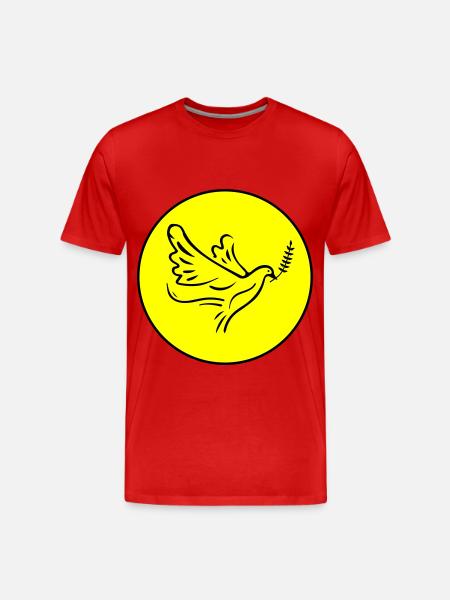 Pigeon Circle - Men's Premium Organic T-Shirt - red