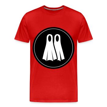 Cercle de nageoires de plongée - T-shirt bio Premium Homme - rouge - Devant - Damien (186cm)