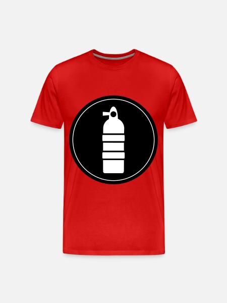 Oxygen Diving Circle - Men's Premium Organic T-Shirt - red